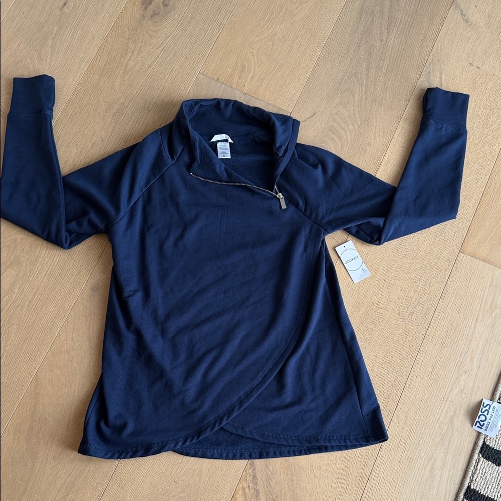 NWT: Blue Pullover with Zipper - Picture 3 of 8
